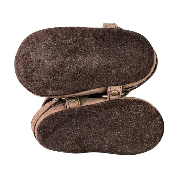 Frye Boots Baby Size 2 ( 3 - 6 Months ) Brown Leather Harness Crib Booties - Picture 9 of 16